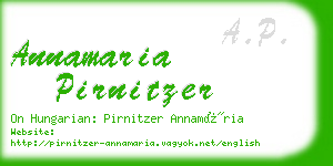 annamaria pirnitzer business card